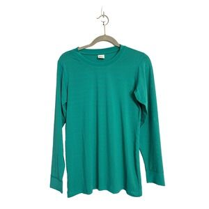 Zyia Active Womens medium Chill Tee Red‎ Long Sleeve Athletic Perforated Shirt